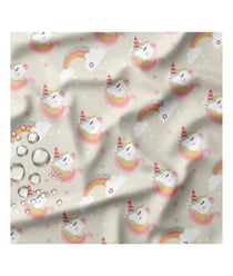 Tissu imperméable enfant licorne de 140 cm de largeur 0002 Gris vendu par 50 cm