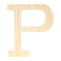 Lettre P - 19 cm - bois - Artemio