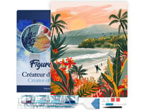 Diamond Painting Broderie Diamant Figured’Art 40x50cm toile tendue sur châssis en bois - diamants carrés - Plage tropicale