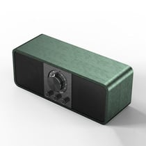 Enceinte Bluetooth Vintage Bois HIFI FM Radio Supporte TF U-Disk AUX 3000mAh Vert YONIS