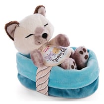 Peluche Chat Siamois Endormi - Compagnon Adorable pour Enfants