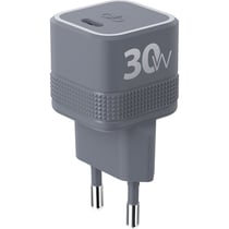 Force Power Chargeur UltraGaN USB-C Cube 30W Power Delivery Ultra Rapide Universelle Gris