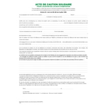 Liasses 'Acte de caution' (tous contrats sauf 50E) - Blanc - x 50 - Exacompta