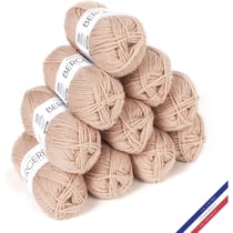 10 pelotes de laine - Bisque - 100% acrylique - Bergère de France - Barisienne 7