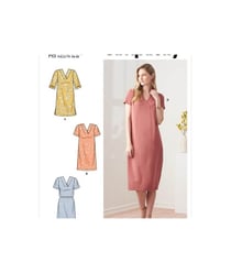 Patron Simplicity 9262 - Robe droite, décolleté V du 34 au 52 (FR)
