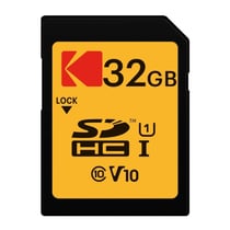KODAK Carte Mémoire SDHC 32 Go Ultra High Speed UHS-I Classe 10 - Vitesse de Lecture Élevée jusqu'à 85 Mo/s - Idéale pour Appareils Photo, Vidéo HD, Caméras, Ordinateurs, et Drones
