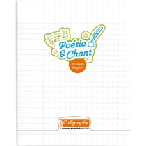 Cahier - 17x22 - Grands carreaux - Poésie et chant - Polypro - 48 pages - Transparent