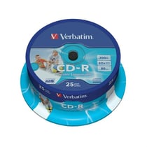 Lot de 25 CD-R Verbatim DataLifePlus - 700 Mo 52x - Surface imprimable