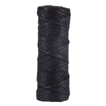 Fil de jute, 3, 3,5mm ø, noir, bobine 50m