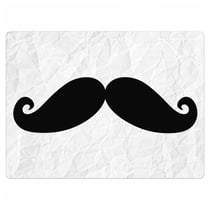 Tapis de souris Moustache sur papier froissé 27 x 19 cm
