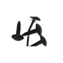 Attaches parisiennes Rond, 4+8 mm, boîte blister 75 pces, noir