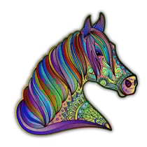 Cheval Fougueux - Puzzle en bois - Boite en carton