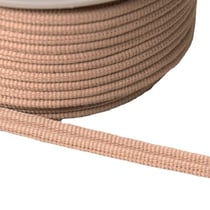 Double cordon 9mm beige/rose au mètre