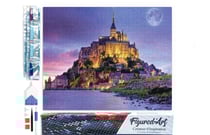 Diamond Painting Broderie Diamant Figured’Art 40x50cm toile entière roulée avec diamants carrés - Le Mont Saint Michel