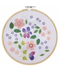 Kit Diamond Painting "Fleurs scintillantes" - Rico Design Blanc