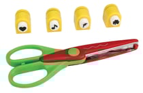 Ciseaux cranteur et 4 mini perforatrices 0,8 cm x 4 pièces