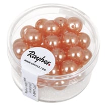 Rayher - Perle nacrée Renaissance Pêche 8 mm 25 pièces