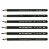 Crayon graphite Faber-Castell Castell 9000 Jumbo - Mine HB 5,3 mm - Lot de 6