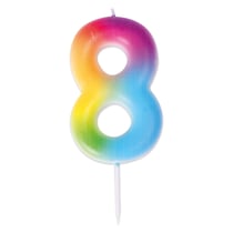Bougie multicolore - chiffre 8