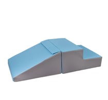 Set de 2 grands blocs en mousse blanc bleu gris - Velinda