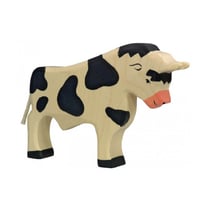 Figurine Holtztiger Taureau - Noir et Blanc