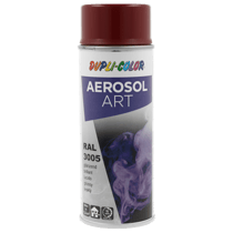 Spray de peinture - Rouge vin - RAL 3005 - Brillant - Tous supports - Aérosol Art