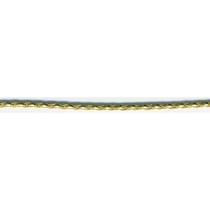 Bobine 19m Cordelière tressée aspect skaï 3mm doré