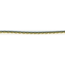 Bobine 19m Cordelière tressée aspect skaï 3mm doré