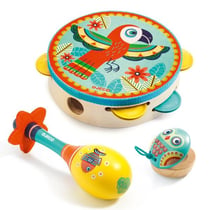 Set musical tambourin, maracas et castagnette Animambo - Djeco