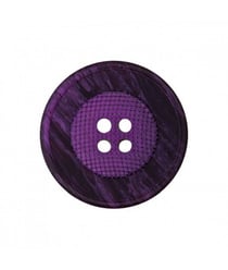 Carte de 3 boutons Panier rond Lilas 23mm - Union Knopf Violet