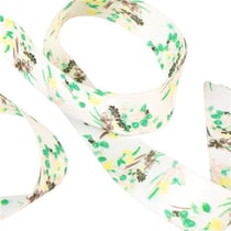 Bobine 25m ruban bouquets polyester 25mm vert foncé Fabriqué en France