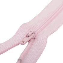 Fermeture fine à glissière non séparable polyester rose layette spirale 4mm
