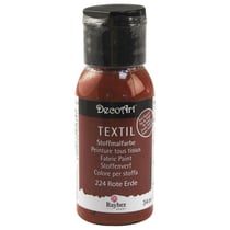 Peinture tous tissus, terre rouge, flacon 34 ml
