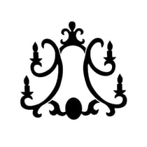 Pochoir - Motif chandelier - Repositionnable - 42 x 46 cm - Peinture - Décoration
