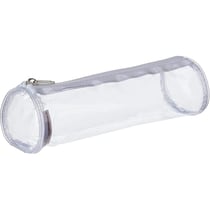 Trousse - Ronde - Spécial examen - Plastique - Transparente - 7 x 22 cm
