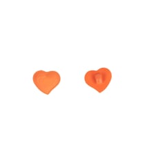 Bouton coeur culot 17mm orange