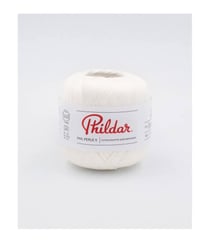 Cotons à Crocheter PHIL PERLE 5 - Phildar Craie Ecru