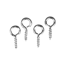 Vis à oeillet, ø 2mm, platine, 8x1mm, 10 pièces