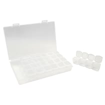 Boite rangement diamond painting 28 cases 17,5 cm