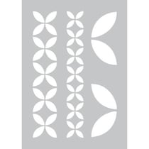Graine Créative - Pochoir adhésif 29 x 20 cm Géométrie florale