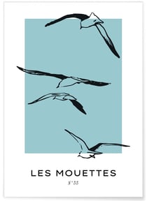 Affiche Les mouettes | A3 : 29,7x42cm