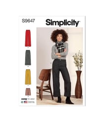 Patron Simplicity 9647 - Pantalon et short du 34 au 50 (FR) taille n°FR 42-50