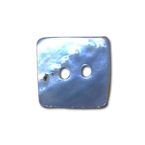 Lot de 3 boutons carré en Nacre couleur Bleu