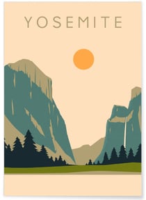 Affiche Parc national de Yosemite | A3 : 29,7x42cm