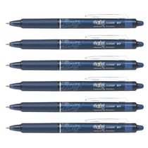Lot de 6 Stylos roller Frixion Ball Clicker 0.7 Bleu noir