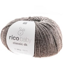 Fil layette à tricoter RICO BABY CLASSIC DK - Créez des Tenues Douces et Confortables pour Bébé - Rico Design 65 Marron