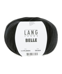 Pelote de Coton à tricoter et crocheter BELLE - Lang Yarns 04 Noir