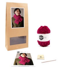 Kit Crochet Echarpe Femme Becky RASPBERRY TU