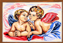 Canevas antique Angelots Guercino 30x40cm