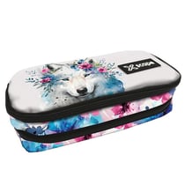 Trousse Loup Floral 23 CM - 2 compartiments